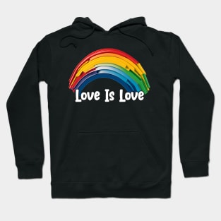 Prideful Skies LGBTQ gay pride Rainbow Colored Design Hoodie